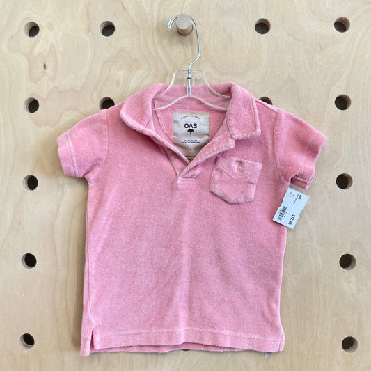 Peach Terry Polo