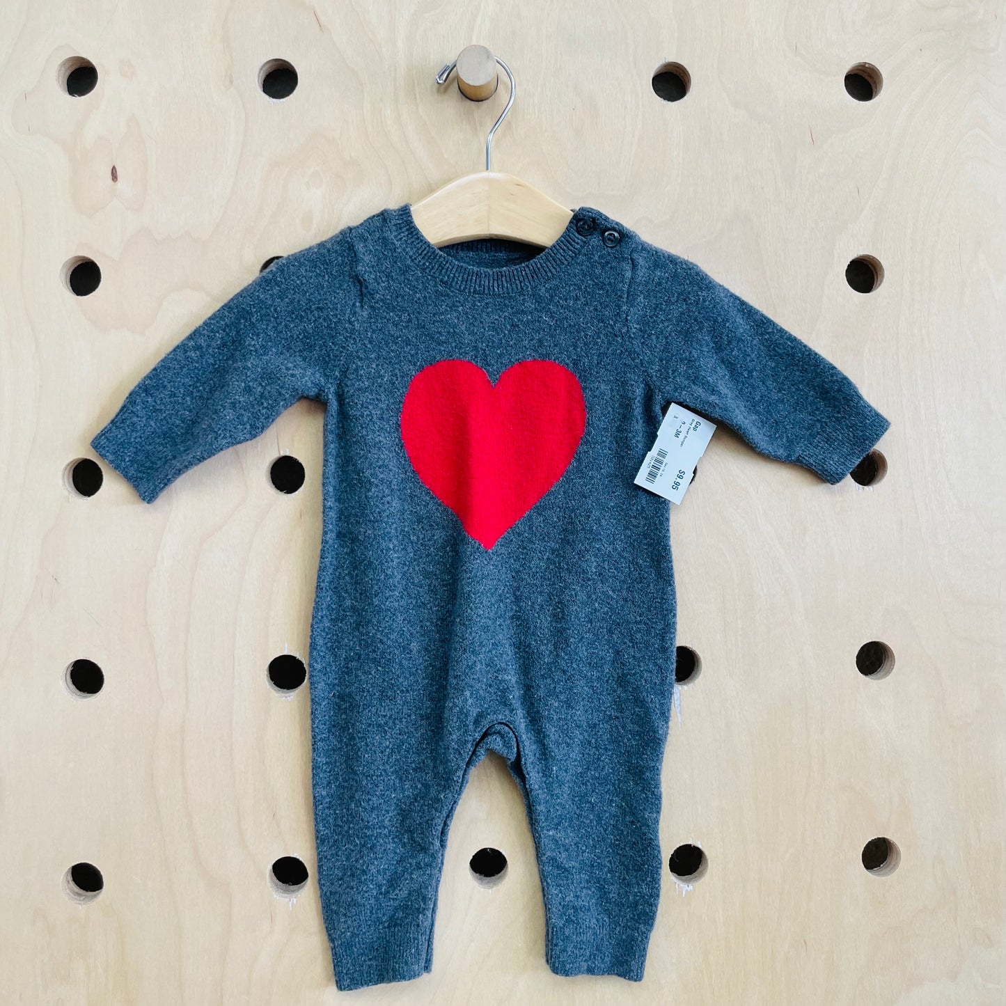 Grey Heart Romper