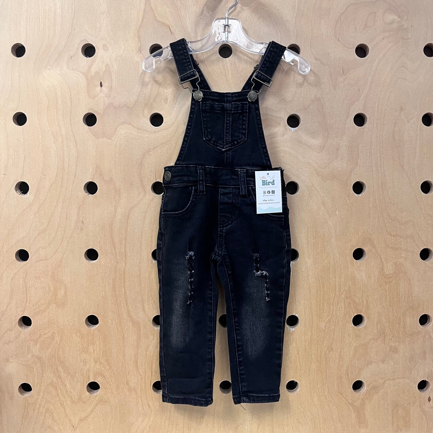 Black Denim Overalls