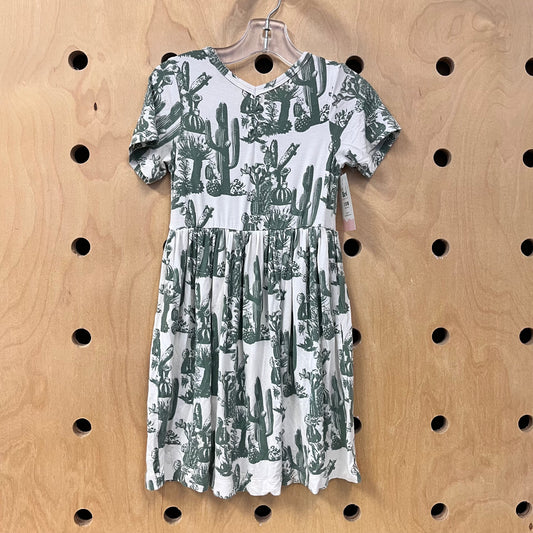 Ivory Cacti Bamboo Dress