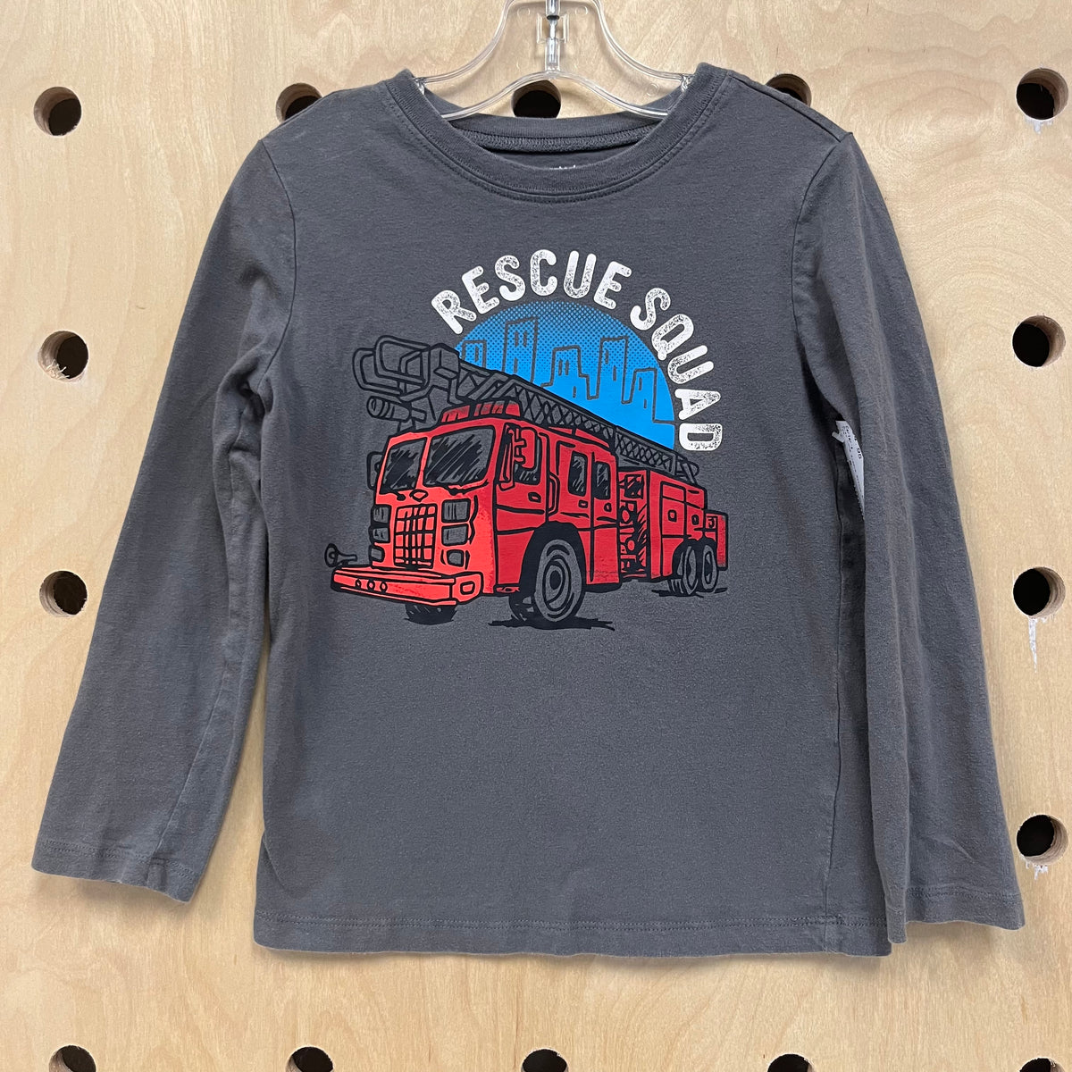Grey Long Sleeve Rescue Squad Tee