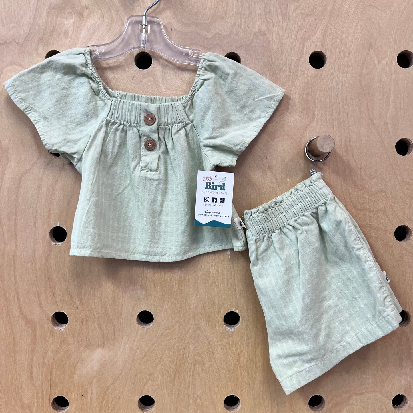 Green Striped Outfit