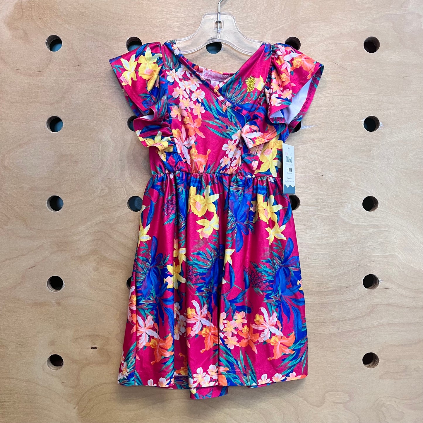 Bright Pink Floral Dress