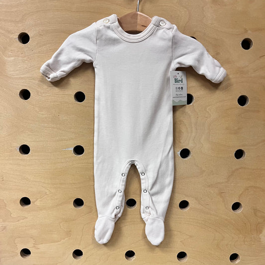 Cream Organic Snap Footies