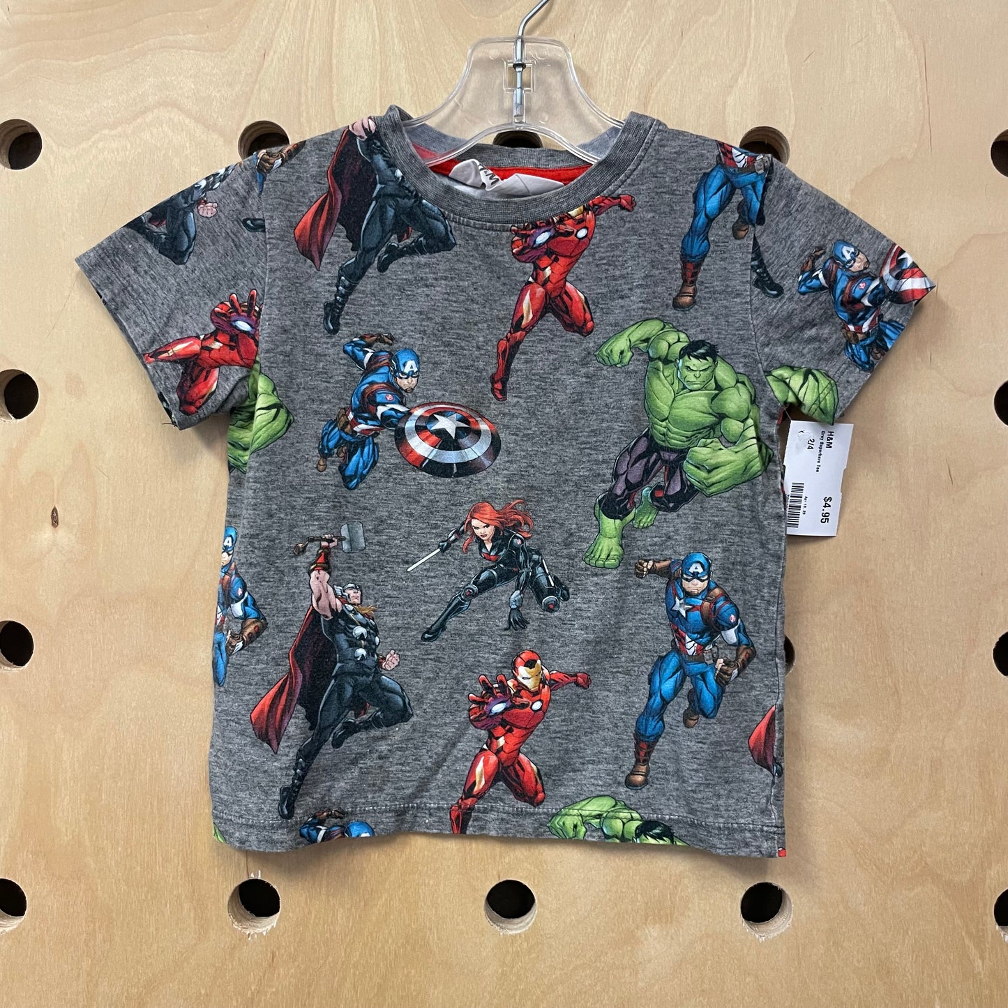 Grey Superhero Tee