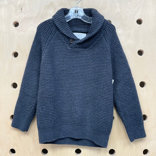 Navy Cowl Neck Sweater