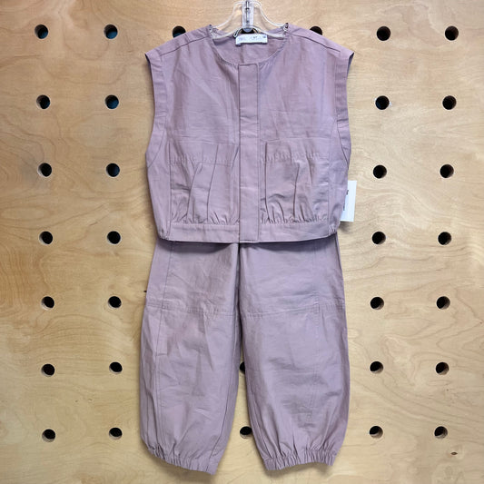 Lavender Snap Vest & Joggers