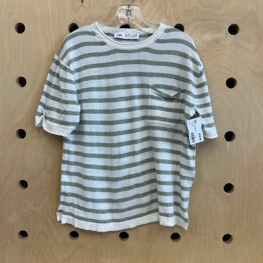 Cream + Green Knit Top