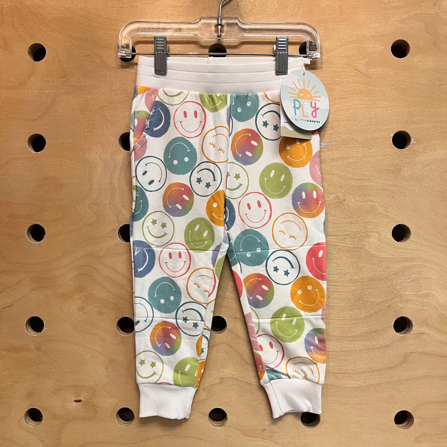 Cream Smiley Emoji Joggers NEW!