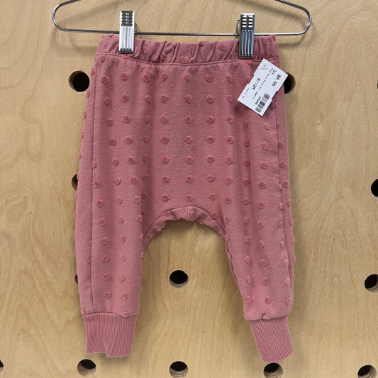 Pink Terry Polka Dot Joggers