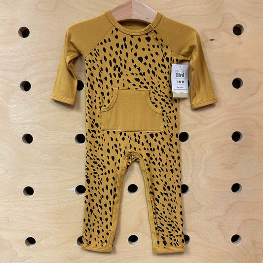 Bamboo Yellow/Black Spotted Romper