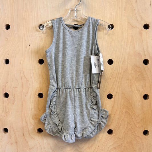 Heather Grey Ruffle Romper NEW!