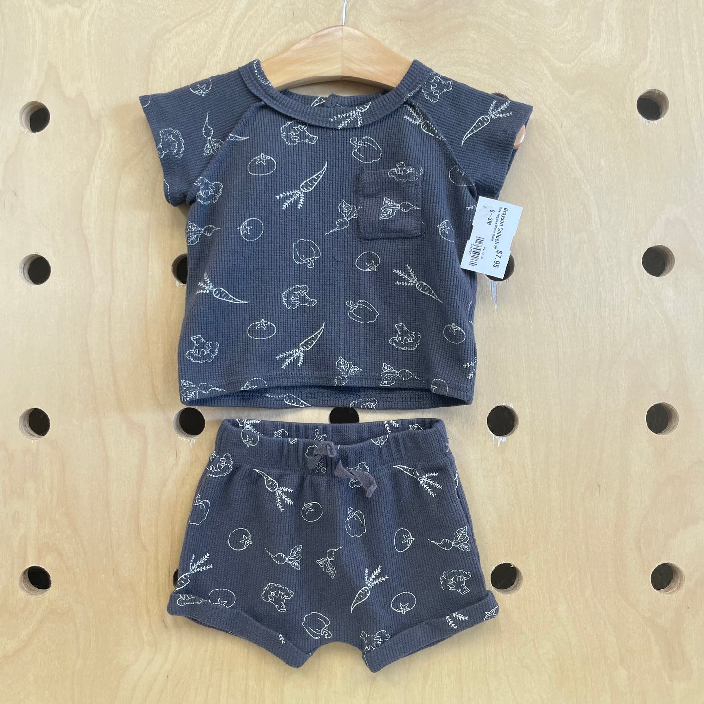 Grey Veggies Waffle Outfit