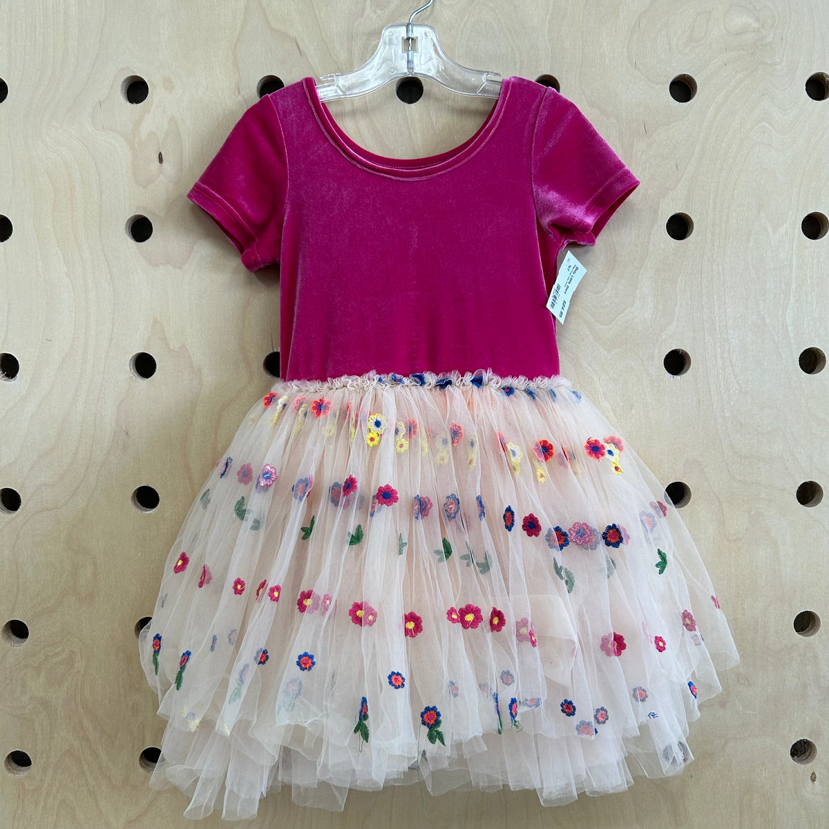 Pink Floral Tulle Dress