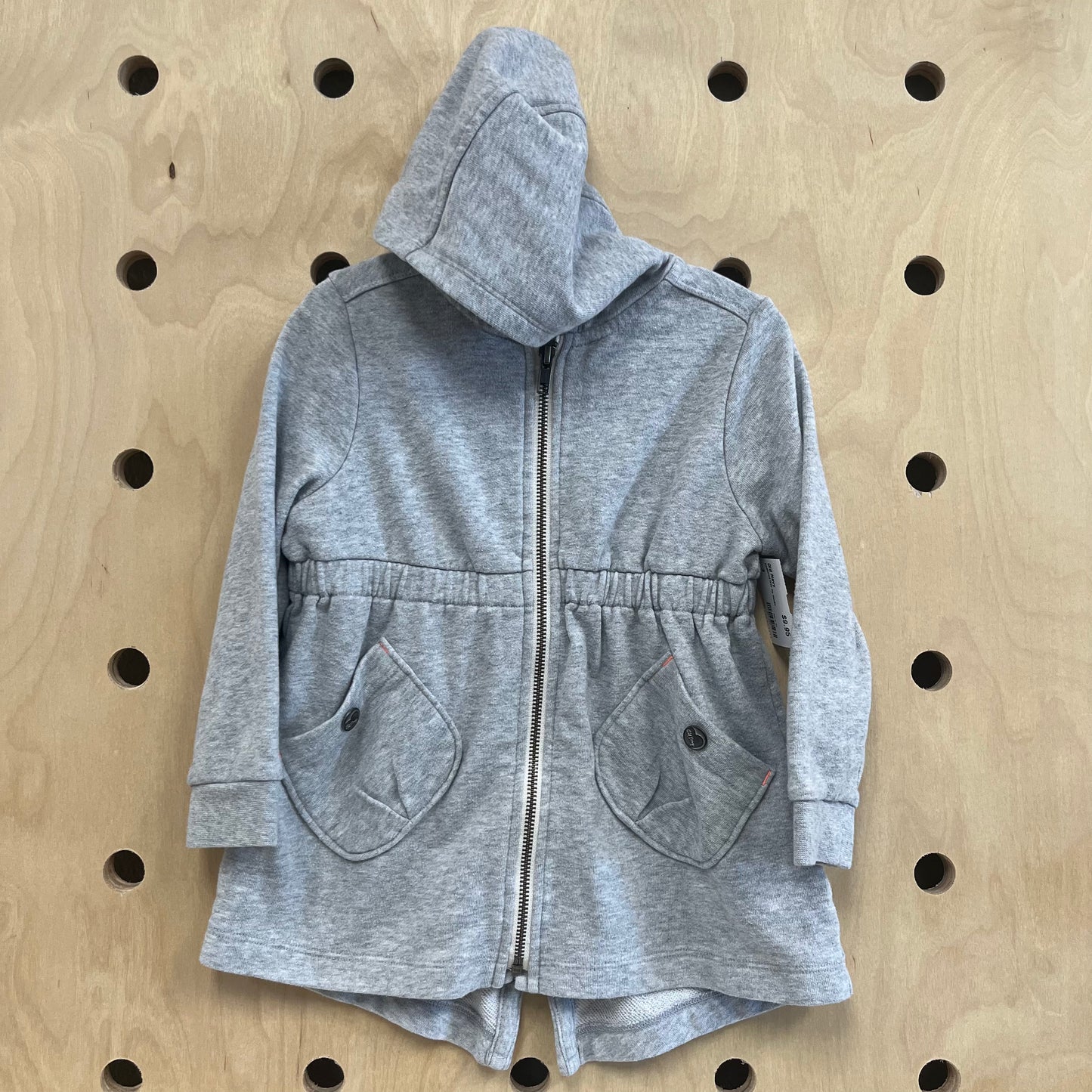 Heathered Grey Zip Hoodie
