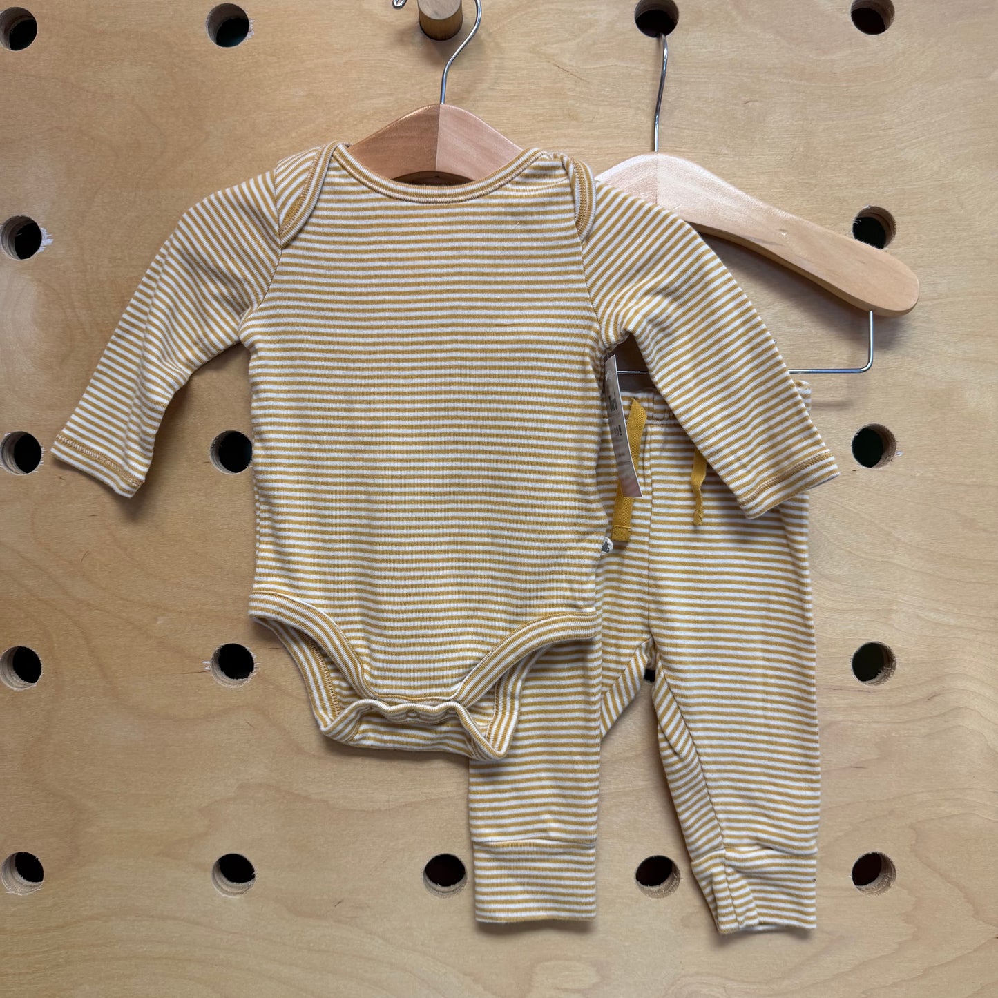 Mustard Striped Organic Outfit