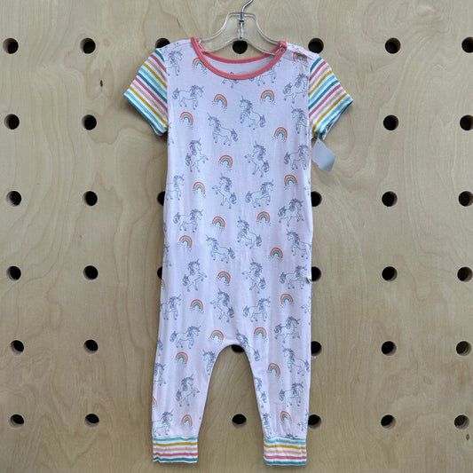 Pink Unicorn Bamboo Romper