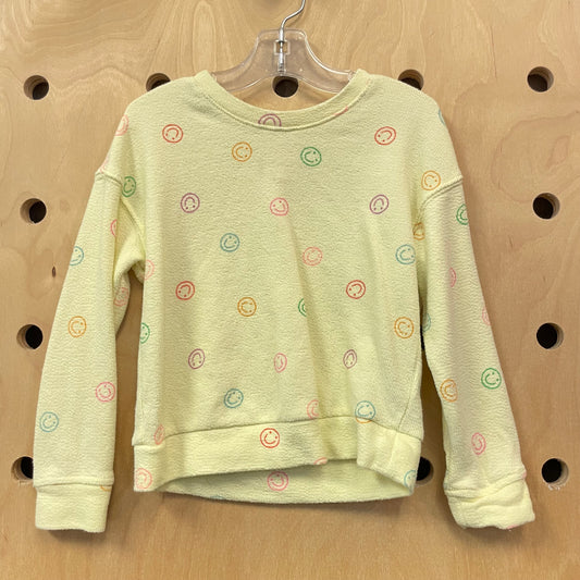 Yellow Smileys Terry Pullover
