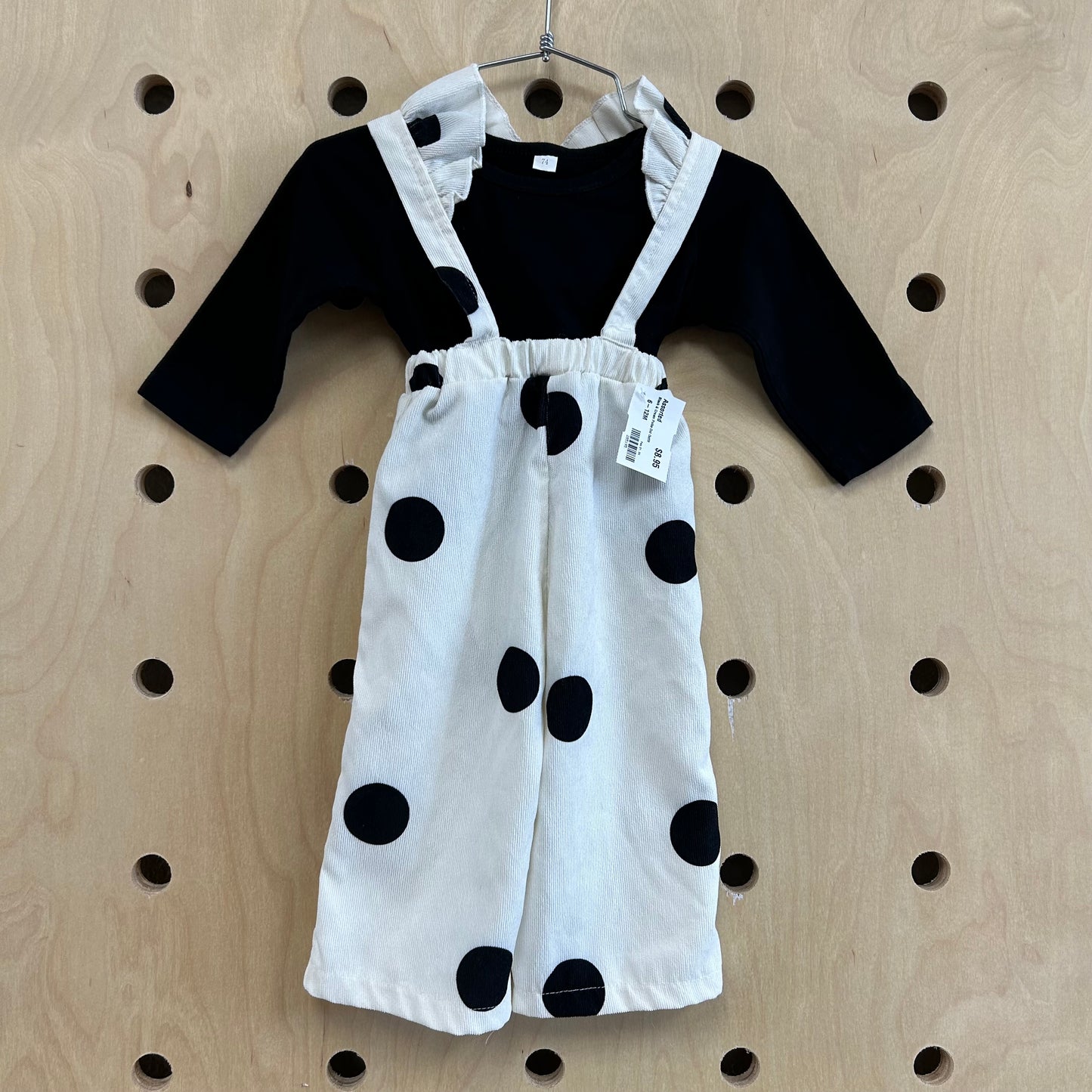 Black & Cream Polka Dot Outfit