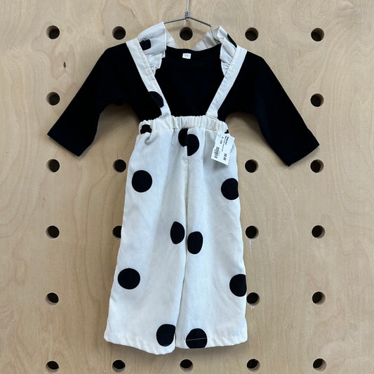 Black & Cream Polka Dot Outfit