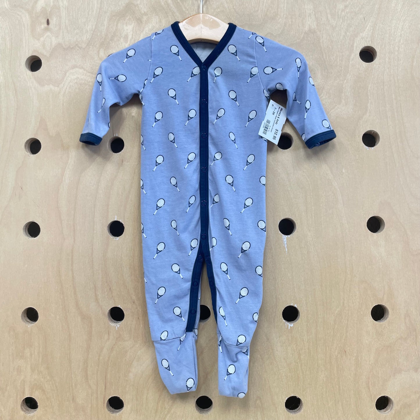 Blue Organic Racket Convertible Romper