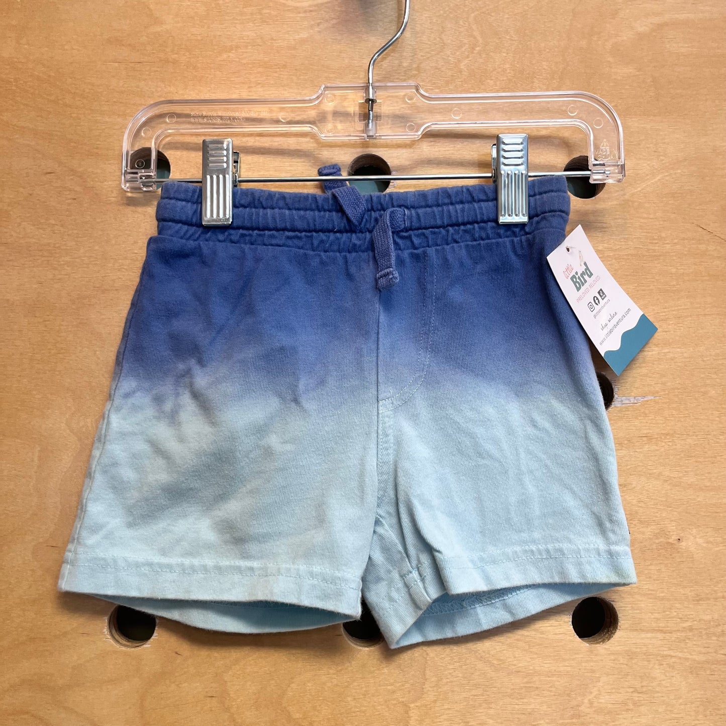 Blue Tie Dye Drawstring Shorts