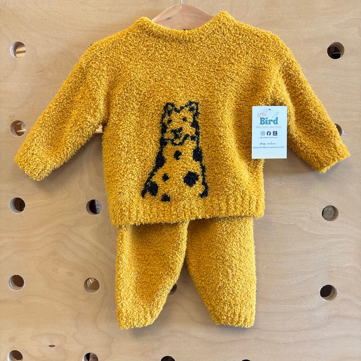 Mustard Fuzzy Cheetah Outfit