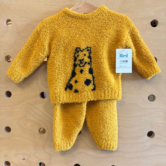 Mustard Fuzzy Cheetah Outfit