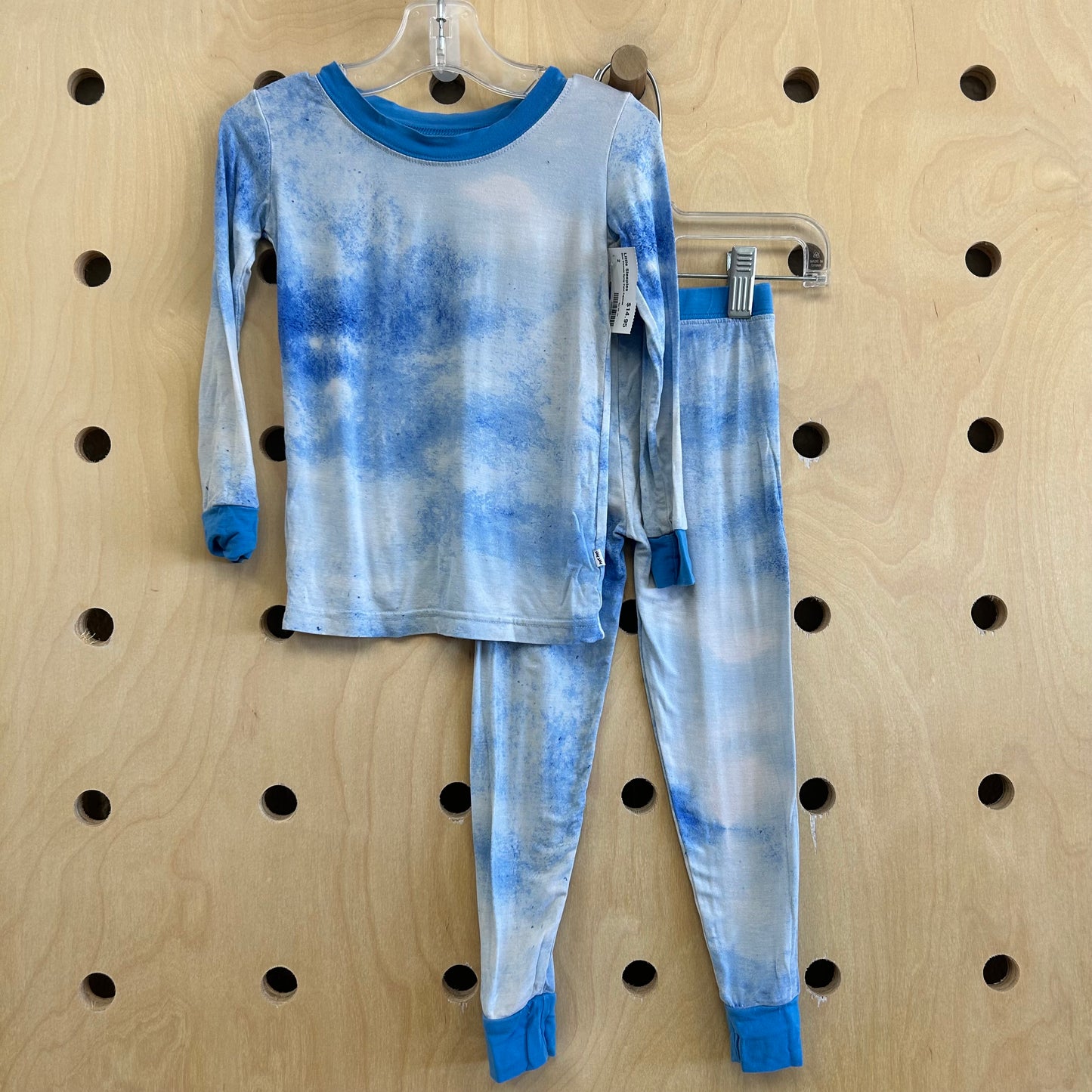 Blue Viscose Spray Paint Pajamas