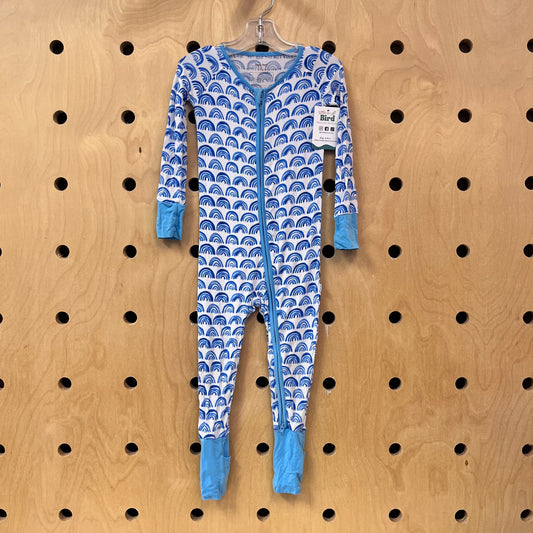 Blue Rainbows Bamboo Zippy