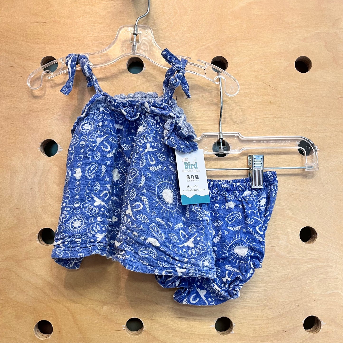 Blue Bandana Print Outfit