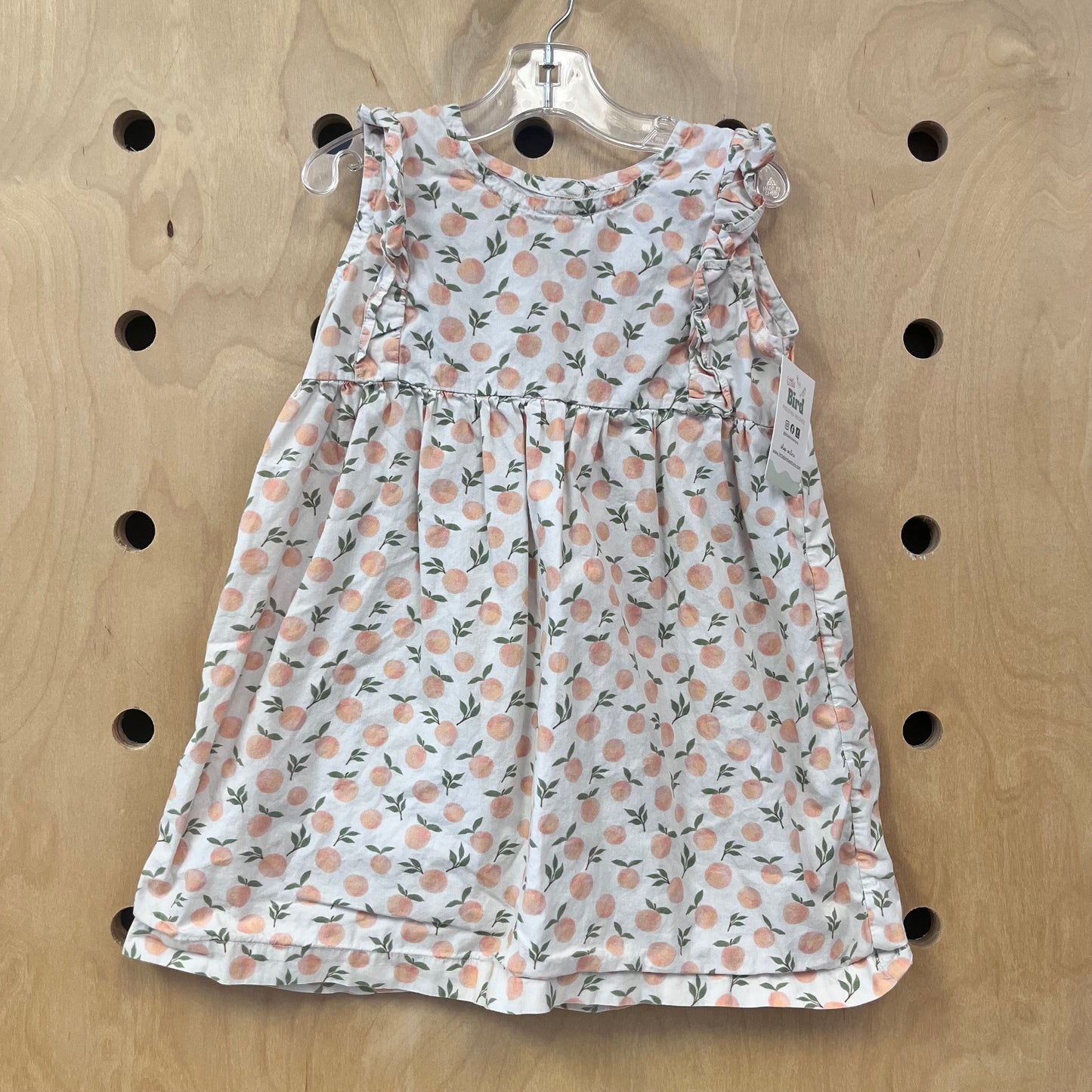 White Linen Peaches Dress