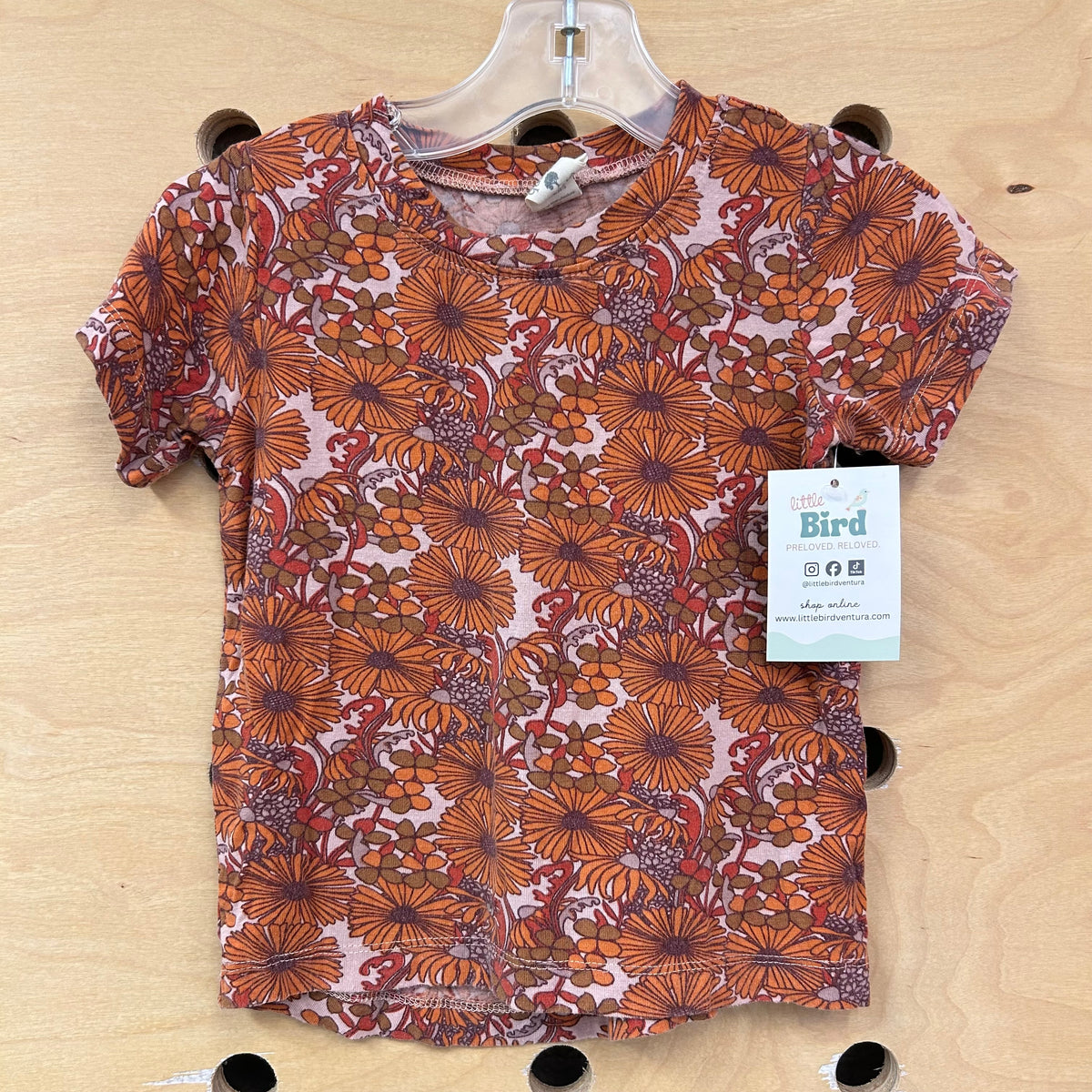 Orange Floral Modal Tee