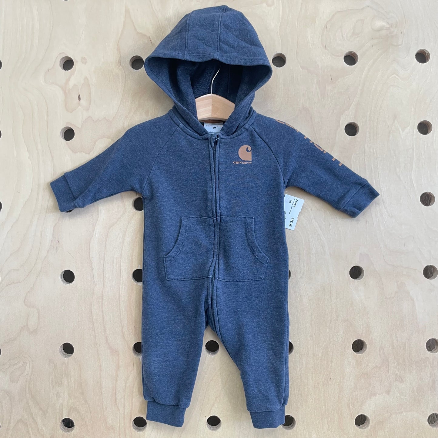 Blue Fleece Hoodie Romper