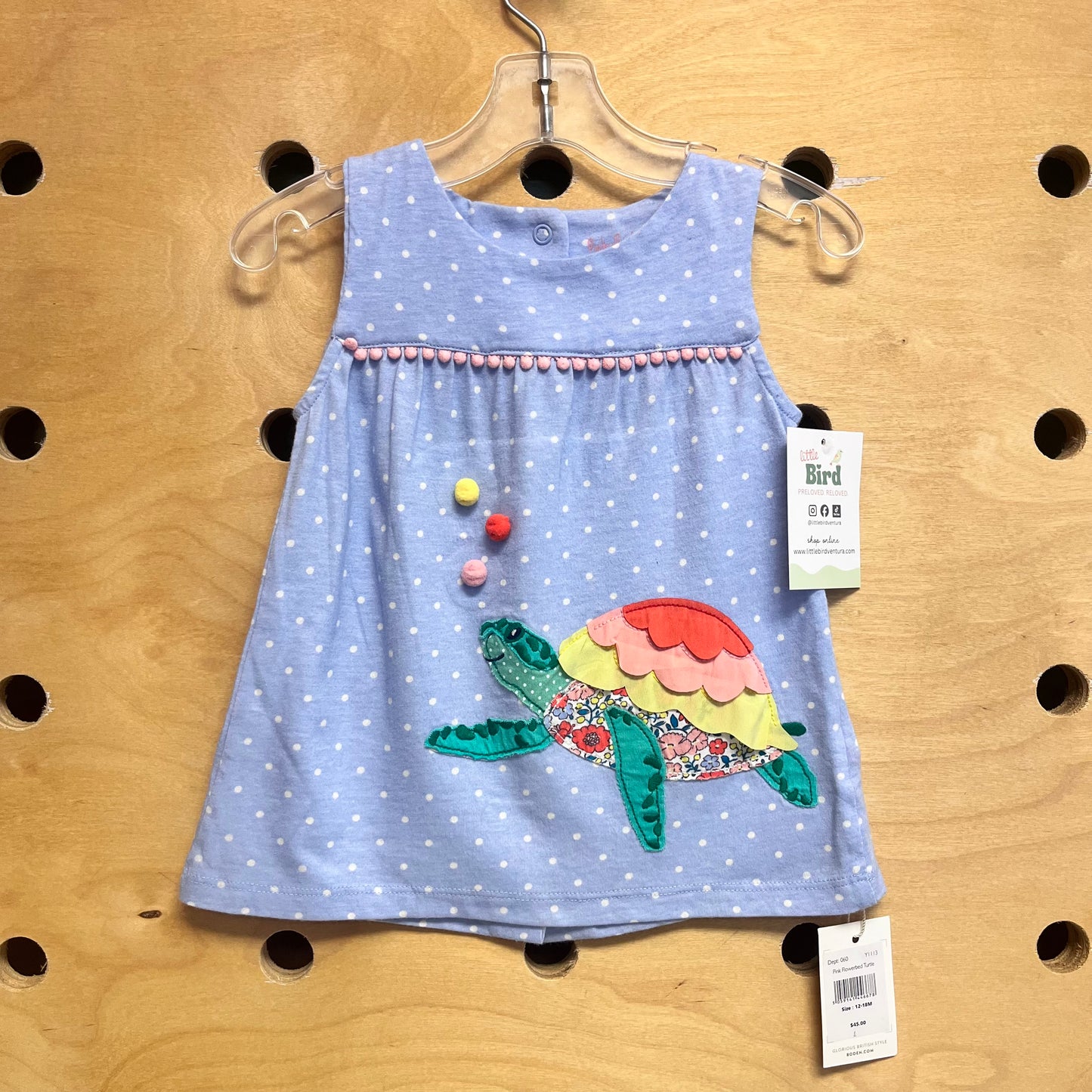 Blue Polka Dot Sea Turtle Dress NEW!