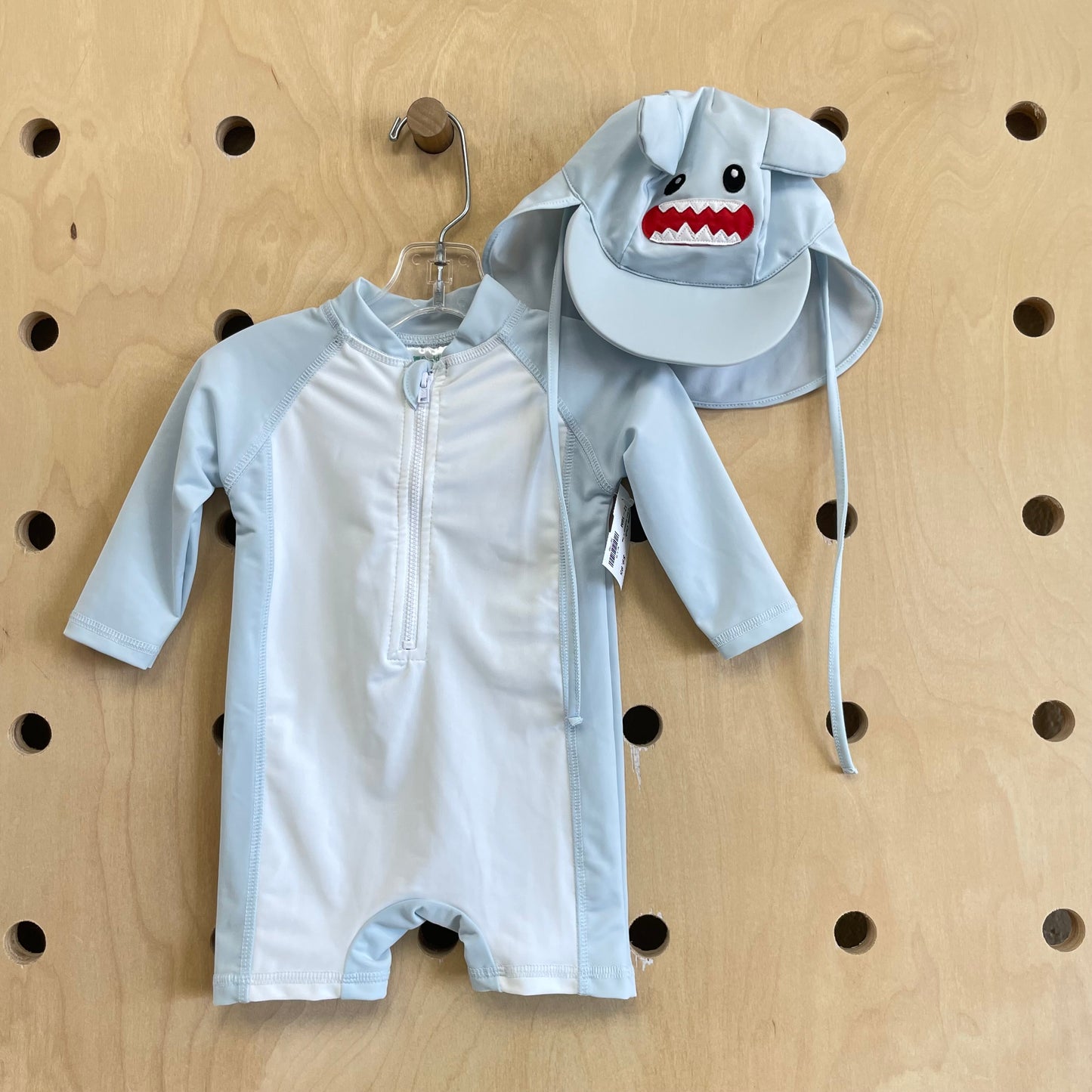 Light Blue Swimsuit + Hat