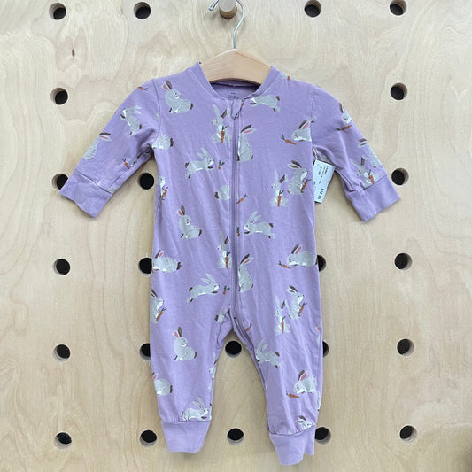 Purple Organic Bunny Zippy