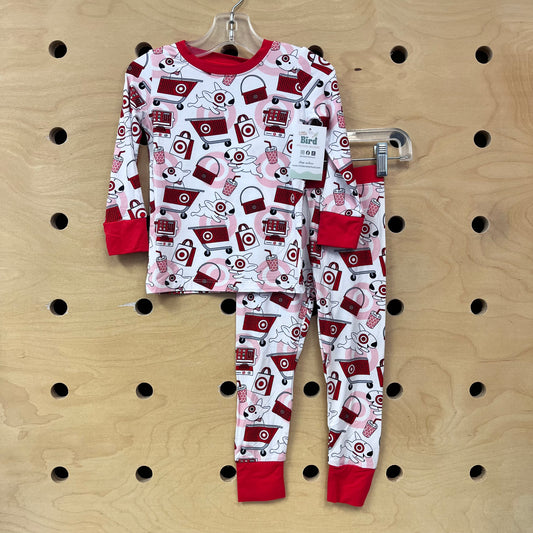 Red Target Bamboo Pajamas NEW!!