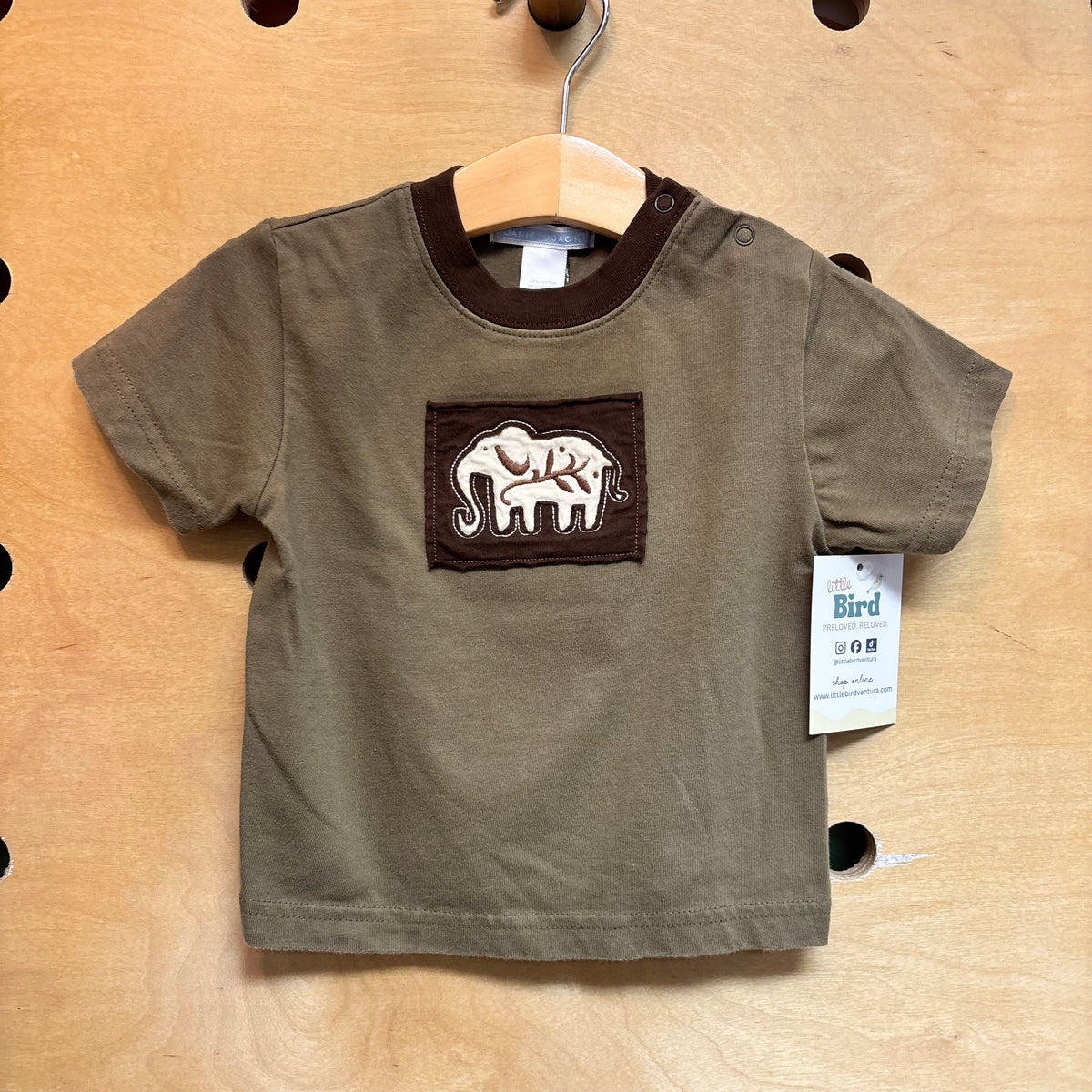 Green/Brown Elephant Tee
