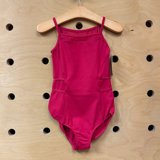 Magenta Tulle Back Leotard
