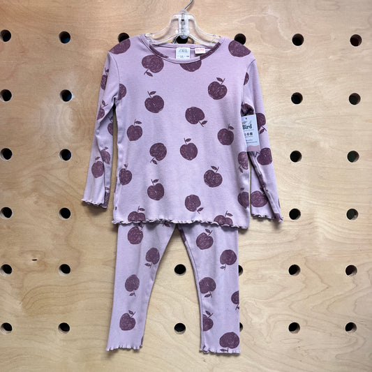 Purple Apples Ribbed Outfit