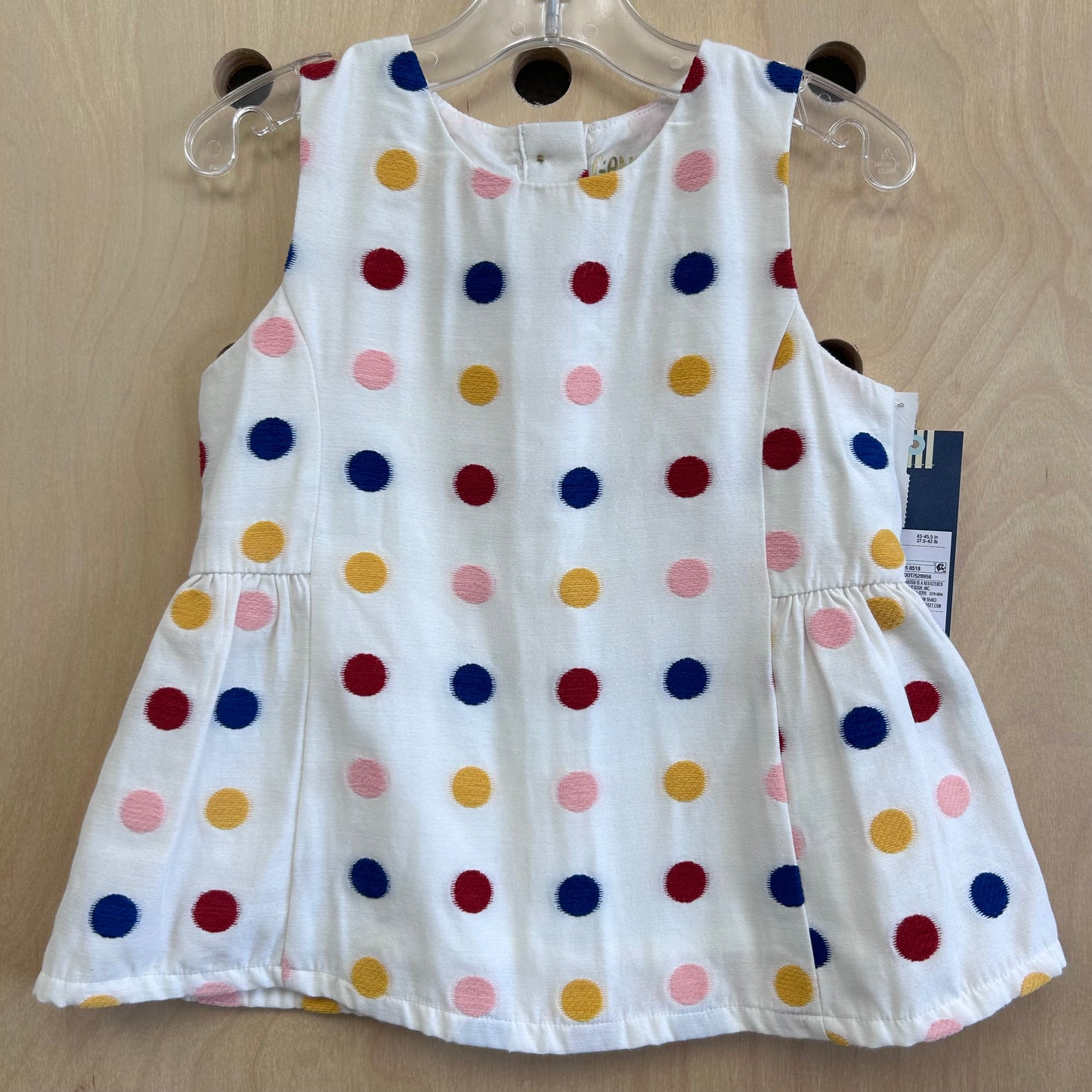 White Textured Polka Dots Tank NEW!