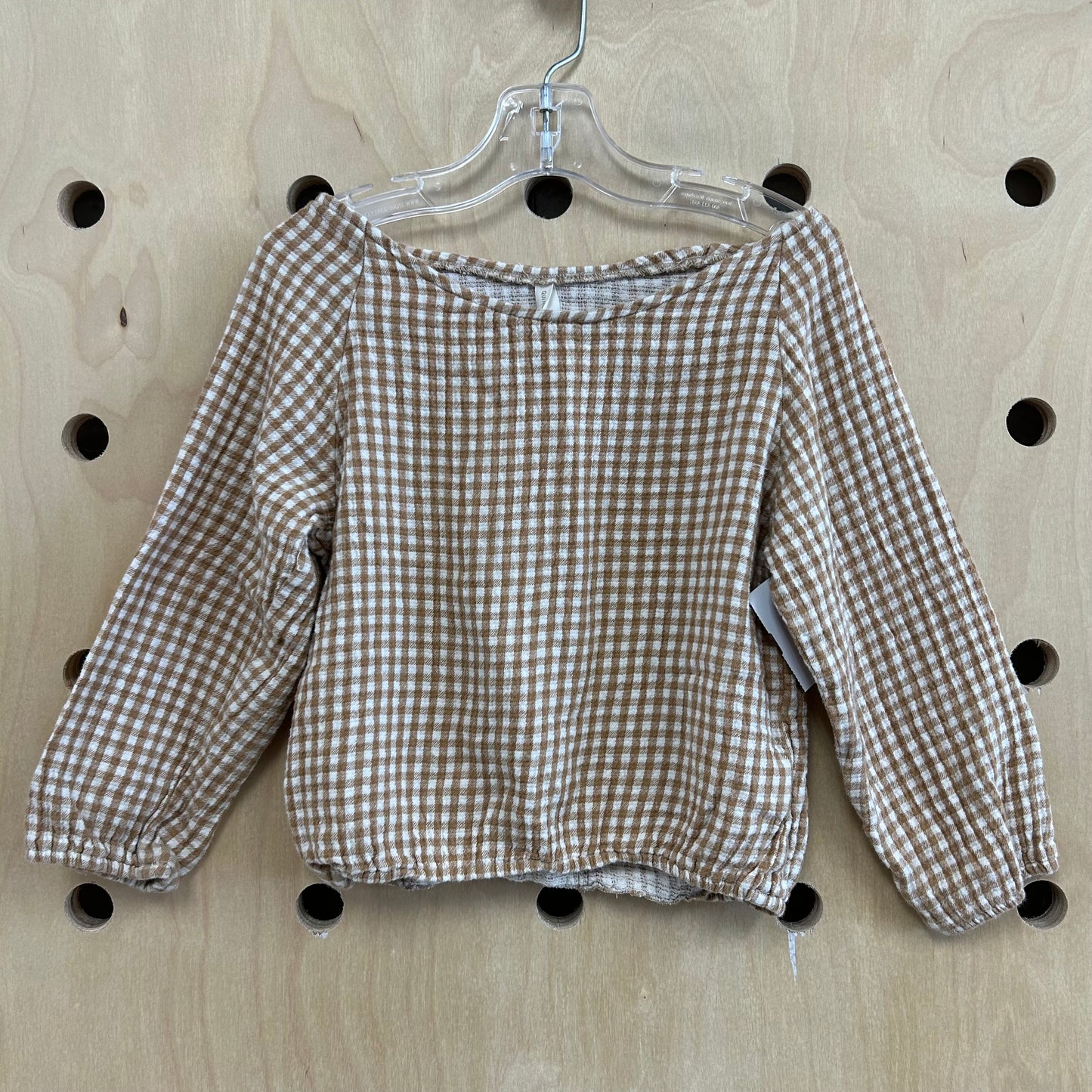 Mustard Gingham Top
