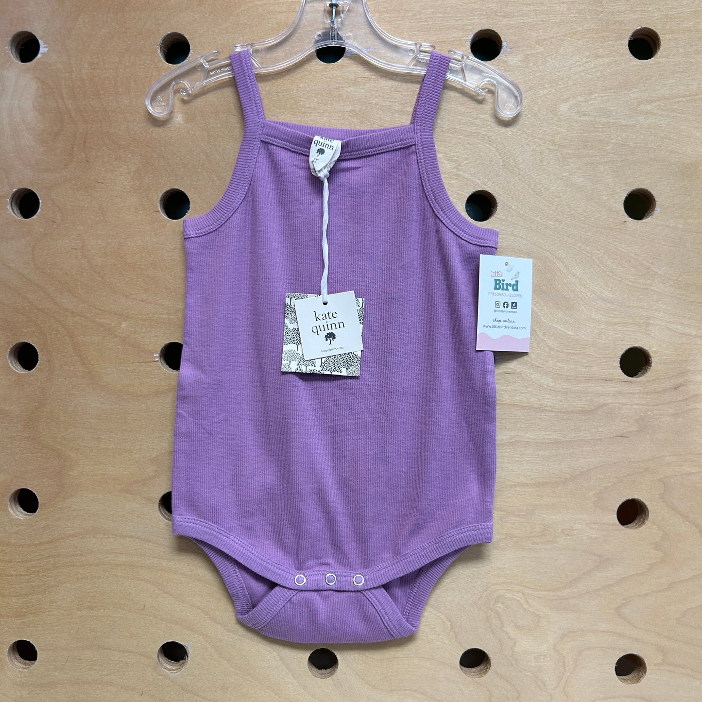 Organic Lavender Ribbed Bodysuit NEW!