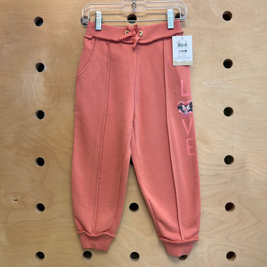 Peach 'Love' Mickey/Minnie Joggers