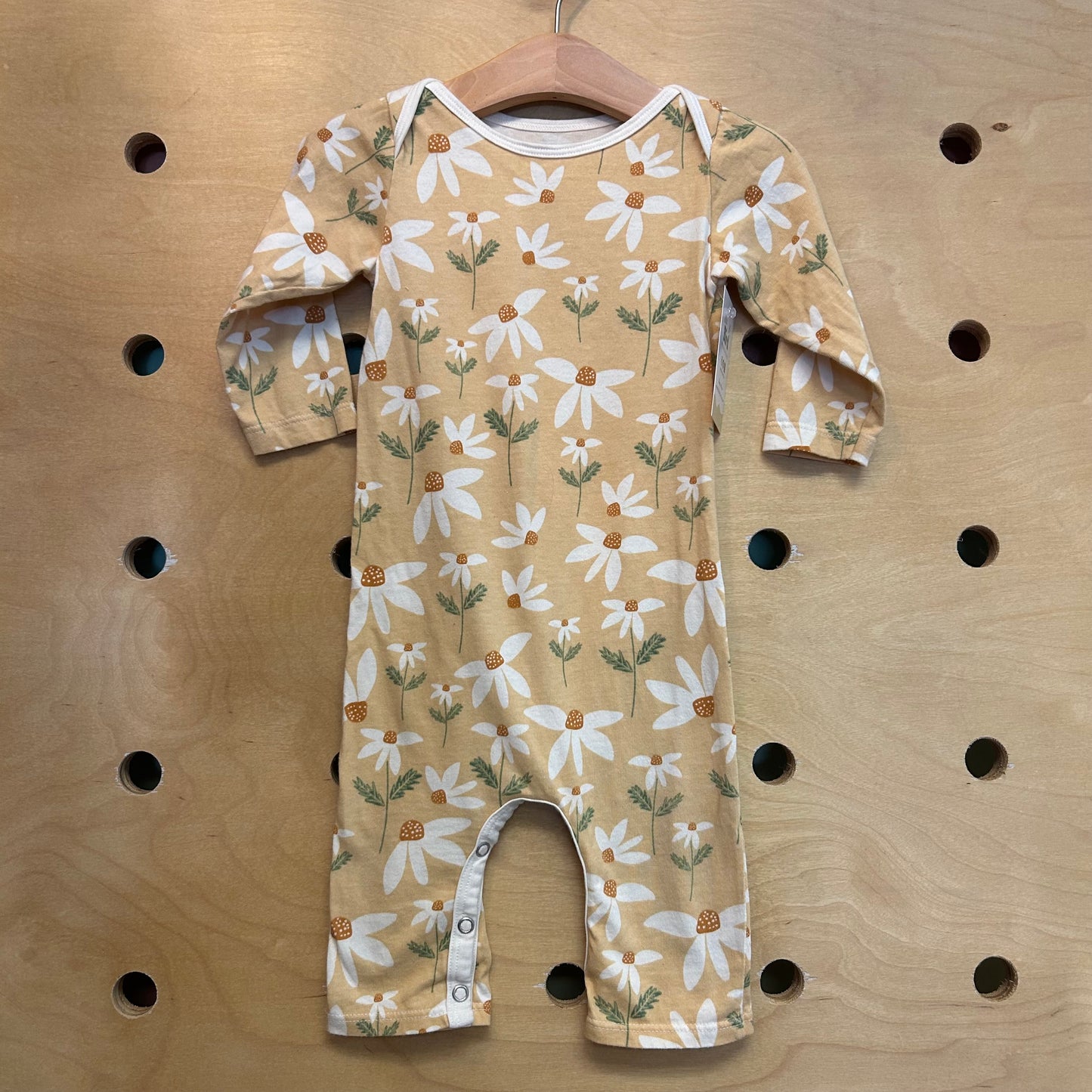Organic Yellow Floral Romper