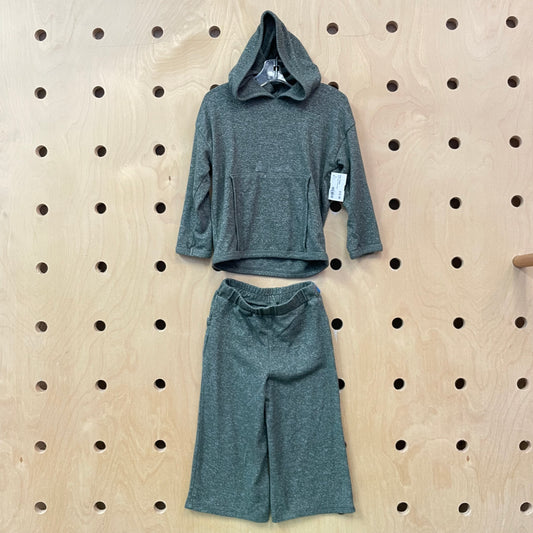 Green Wide Leg Knit Pants