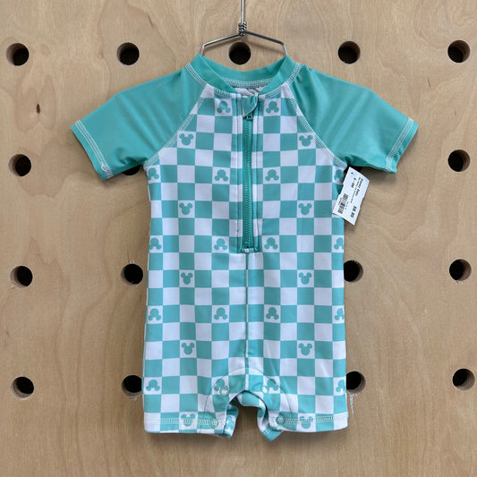 Mint Mickey Zip Swimsuit NEW!