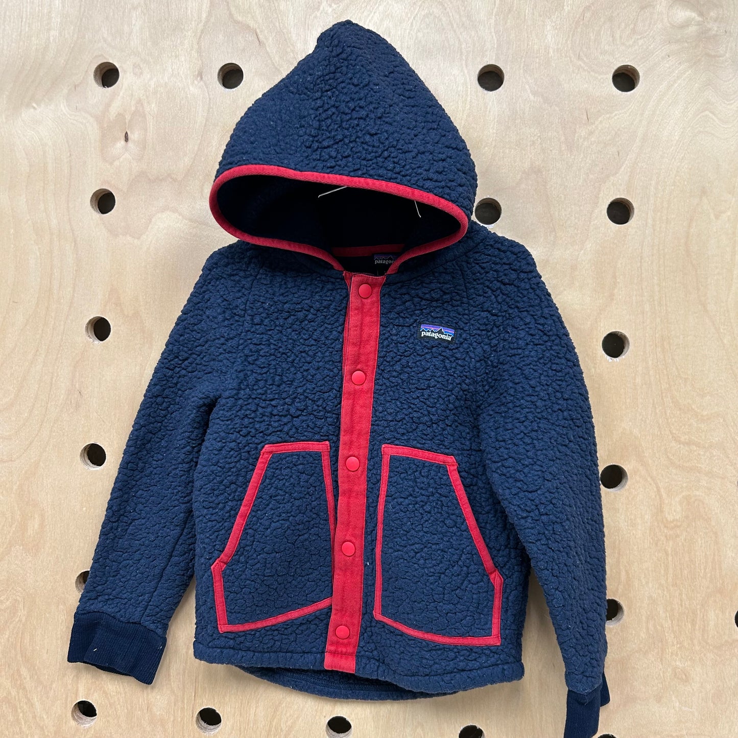 Baby Retro Pile Jacket Blue & Red