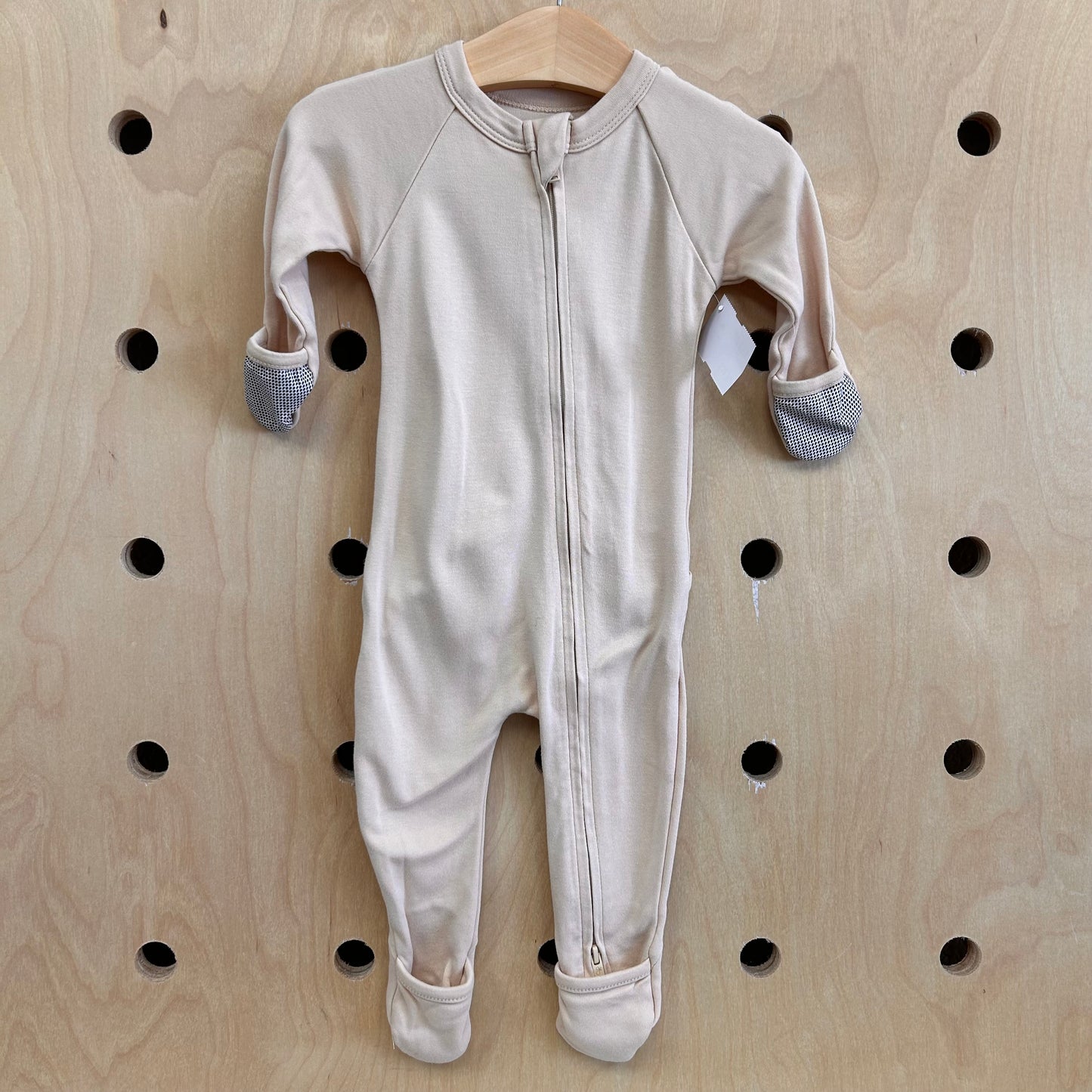 Cream Zip Footies